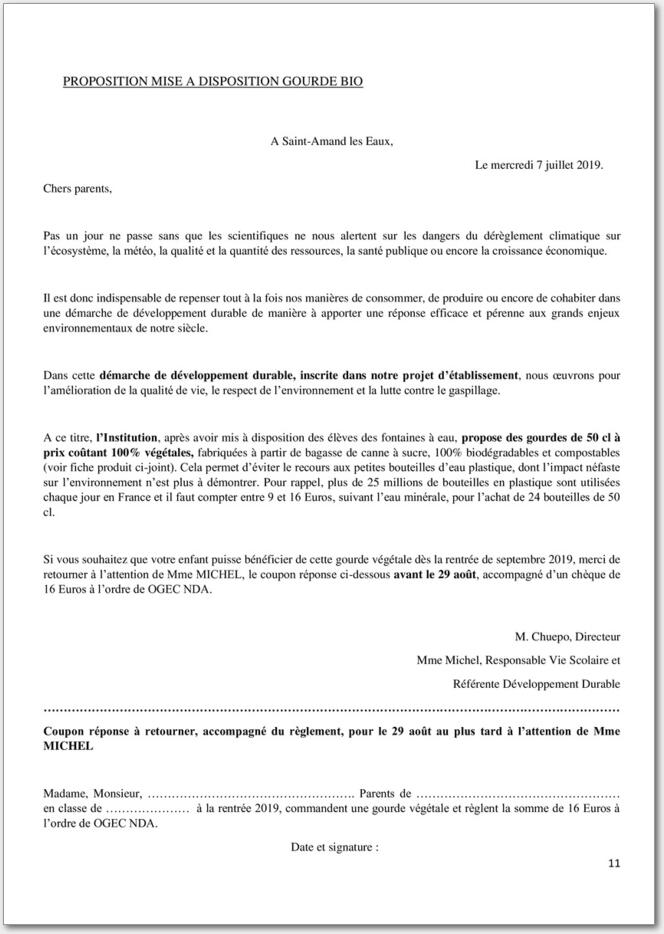 Lettre De Rentree 2019