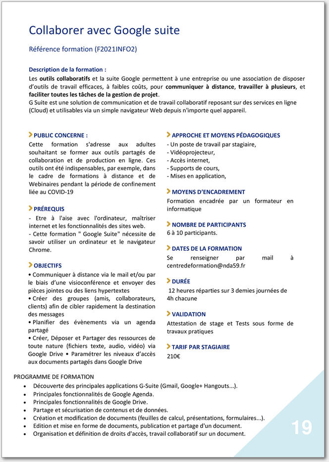 Découvrez notre offre de formation