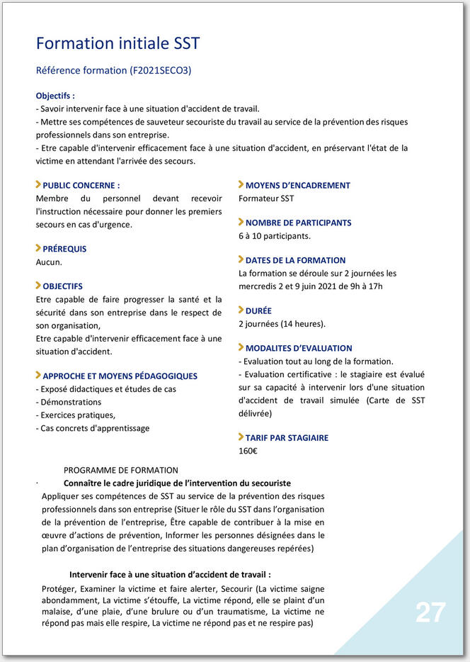 Découvrez notre offre de formation