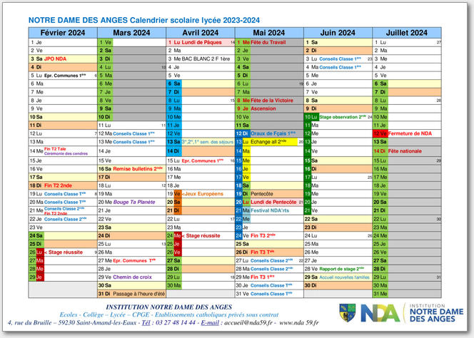 Calendrier des anges 2024